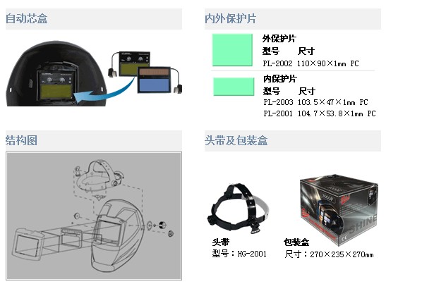 AS-3000自動變光焊接面罩