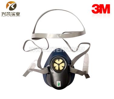 3M HF-52 硅膠半面型防護面罩（中/大號）（可接1700或者3700承接座）