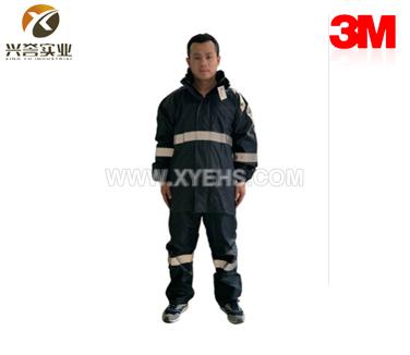 3M R2911 藏青色PVC防水安全警示服-XS（尺碼偏大1-2碼 身高170及以下可穿）